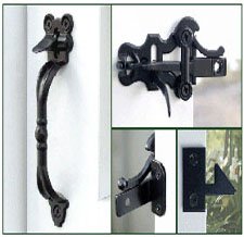 arched lattice wood gate by Elyria Fence