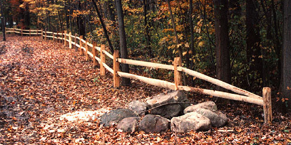 2-Rail Split Rail Fence by the Elyria  Fence Company