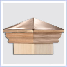 Redwood Decorative Copper Top Post Cap