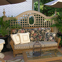 wood pergola with semi private wood fence by elyria fence