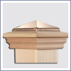 Redwood Decorative Copper Top Post Cap